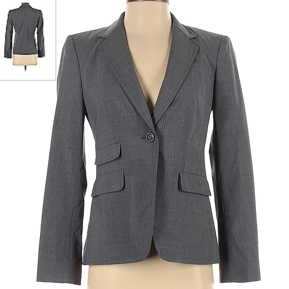 Banana Republic Gray Pinstripe suit jacket / blazer size 2